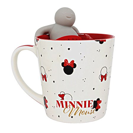 Caneca C/ Infusor P/ Chá Minnie Mouse 350ml