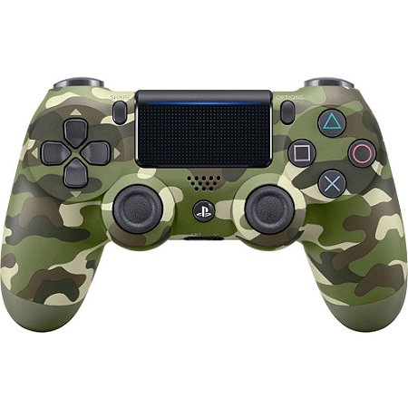 Controle Dualshock 4 Green Camouflage Sony - Playstation 4 - Seminovo