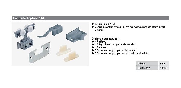Kit Top Line 110 2 Portas (TL 110) - código 45317