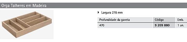 Orga Talheres em Madeira - Código 9209880