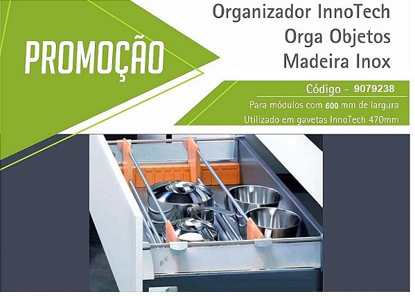 Orga Objetos Madeira Inox - 600 x 470