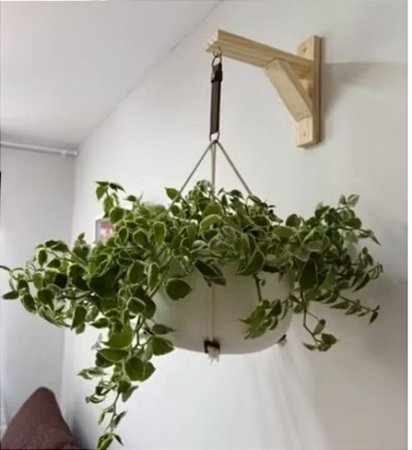 kit com 2 Suportes Para Pendurar Vaso Jardim Vertical De Planta Ganc