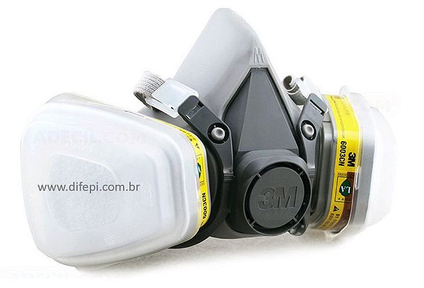 Máscara 3M Semi-Facial 6200 Completa - Com Filtros 6003 -HB004526339