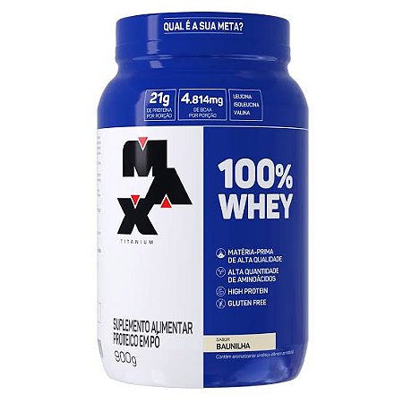 WHEY 100% CONCENTRADO | 900 G - MAX TITANIUM
