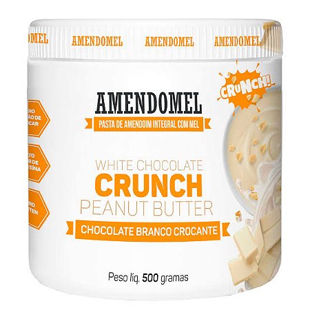 PASTA DE AMENDOIM CHOCOLATE BRANCO CROCANTE | 1 KG - AMENDOMEL