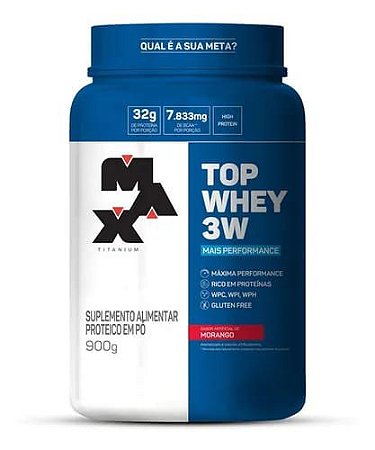 MAX TITANIUM WHEY TOP 3W 900 GRAMAS