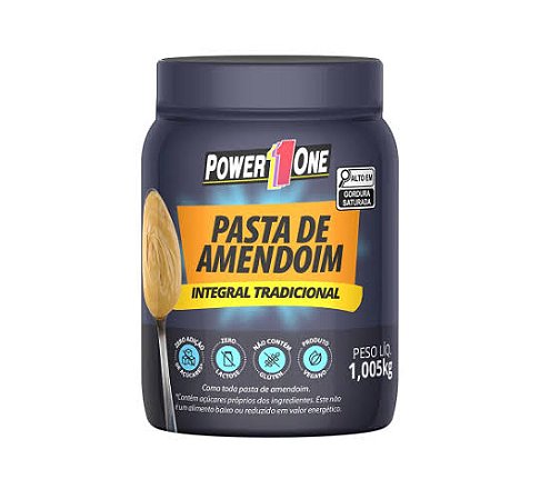 PASTA DE AMENDOIM INTEGRAL | 1 KG - POWER ONE