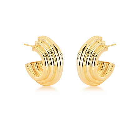 Brinco meia argola larga HIPOALERGÊNICO