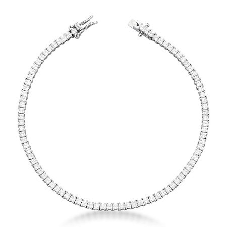 Pulseira riviera PRATA 925 COM BANHO DE RÓDIO