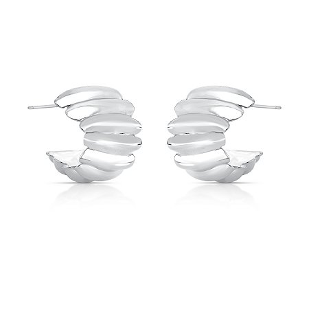 Argola larga com ondas ANTIALÉRGICA