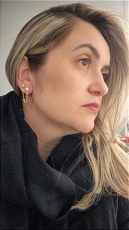 Brinco furo duplo ANTIALÉRGICO