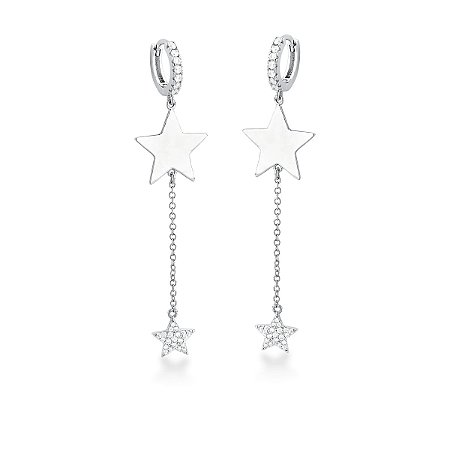 Brinco estrela dupla HIPOALERGÊNICO