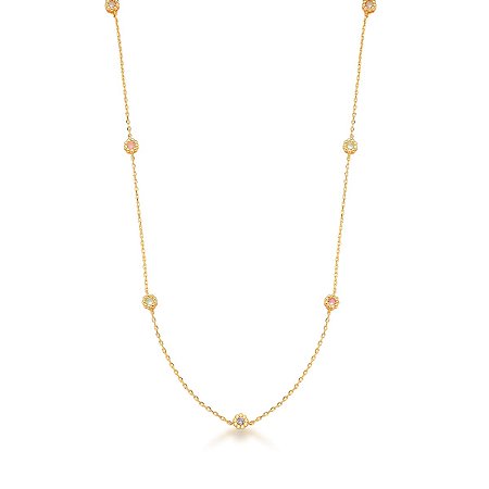 Colar florzinhas com pedras ANTIALÉRGICO