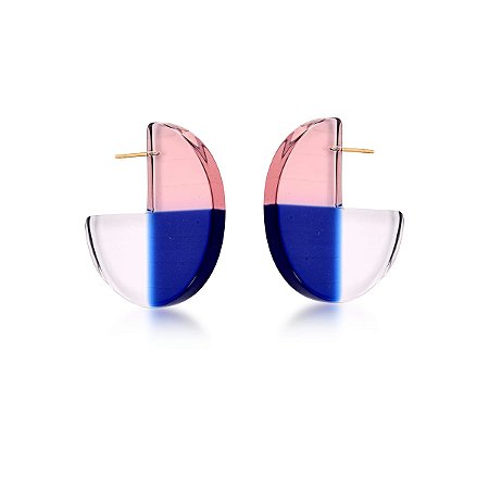 Meia argola em acrílico degrade colorido ANTIALÉRGICO