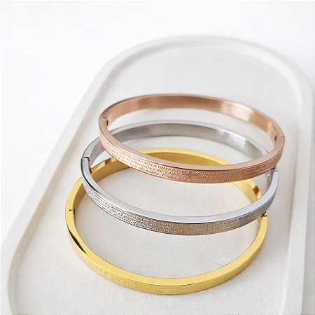 Bracelete trio de Pai Nosso em AÇO