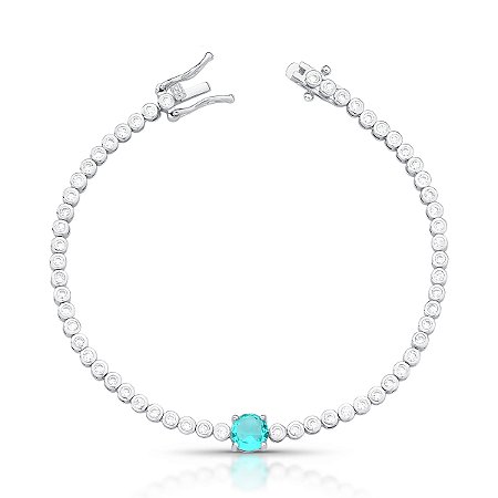 Pulseira riviera com pedra ANTIALÉRGICA