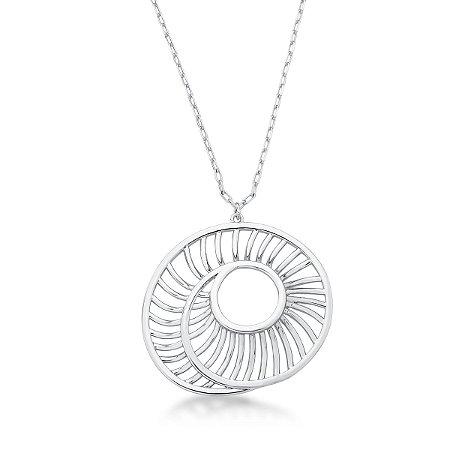 Colar com pingente em espiral ANTIALÉRGICO