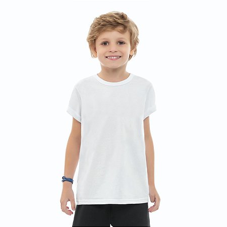 Camiseta Juvenil Masculina Lisa 100% Algodão Branca