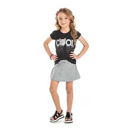 Conjunto Infantil Shorts Saia Menina