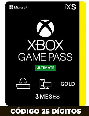 Game Pass Ultimate 3 Meses Código 25 Dígitos - MauroSPBR Games