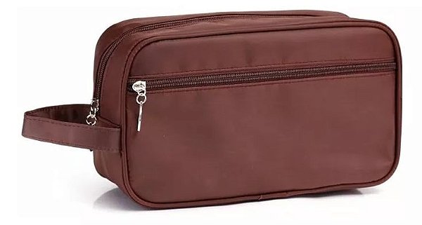 Necessaire masculina organizador mala viagem couro