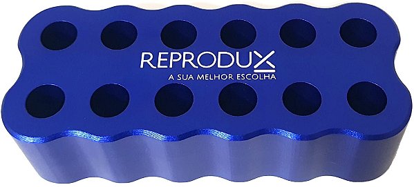 Bloco Metálico p/ Aquecimento de 12 Tubos "Tipo Eppendorf" até 2mL - Reprodux