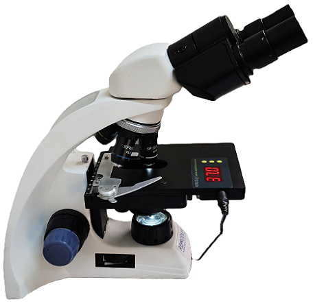 Microscópio Biológico Binocular com Platina Aquecedora