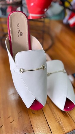 Mule off-white e pink