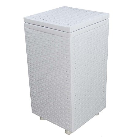 Cesto de Roupa em Fita 30x30x57cm c/ Rodas