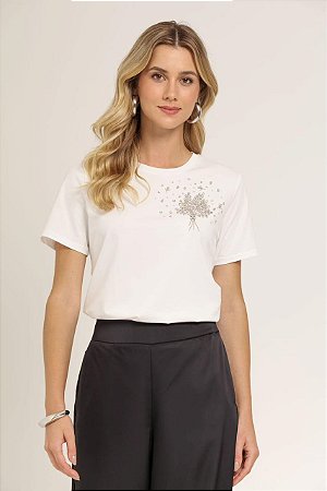 Tshirt Bordada Flor