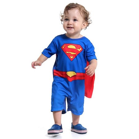 Fantasia Super Homem Bebê - Liga da Justiça - Original
