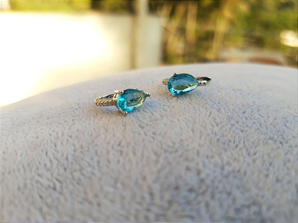 Piercing Zircônia azul