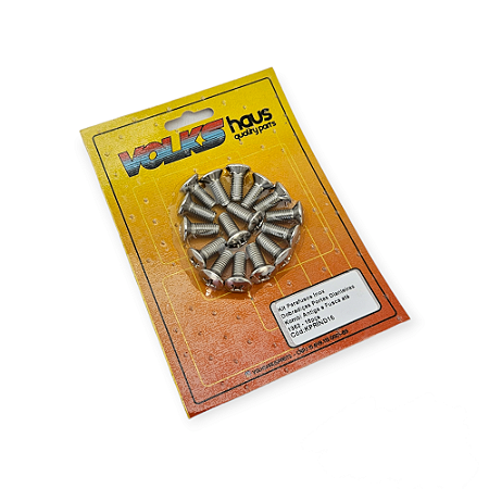 Kit Parafusos Inox Dobradiças Portas Dianteiras Kombi Antiga e Fusca até 1962 -  16pçs