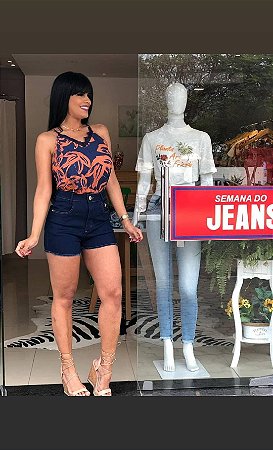Short Jeans Feminino cintura alta
