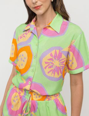 Camisa em viscose candy color
