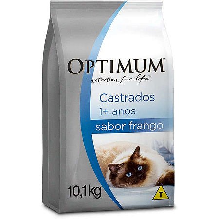 Ração Optimum - Frango - Para Gatos Adultos Castrados - 10kg