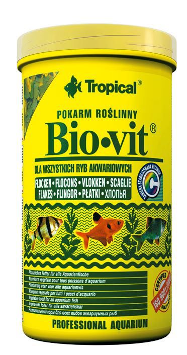 Ração Tropical Bio-Vit - Para Peixes Herbívoros e Onívoros - Pote 100g