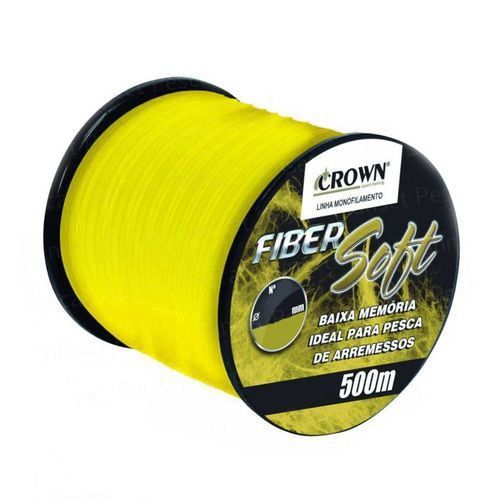 Linha Crown Monofilamento Fiber Soft para pesca - 500m