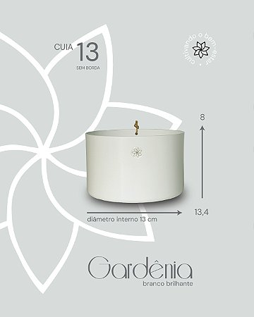 Cachepô Metálico Cuia 13 Minimalista