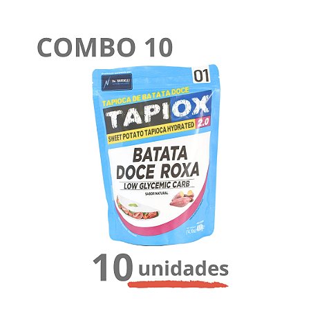 TAPIOX 2.0 TAPIOCA DE BATATA DOCE C/10 UNIDADES
