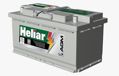 Bateria Automotiva Heliar Start-Stop AG95MD AGM 24 meses de garantia CCA850 MA92QD