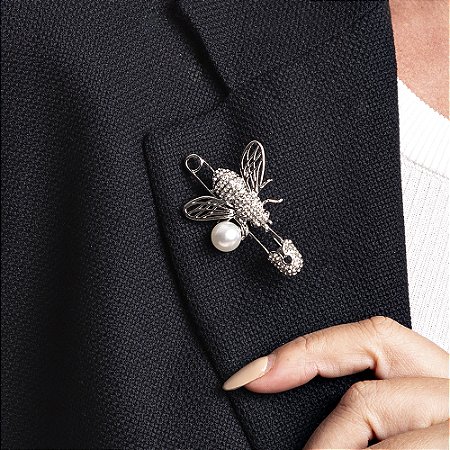 Broche Metal Abelha - Elegância e Charme Natural