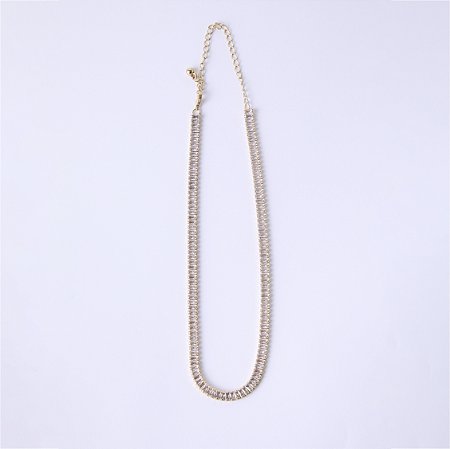 Colar Riviera em Metal com Cristais