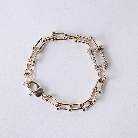 Pulseira Metal com Detalhe em Zircônia