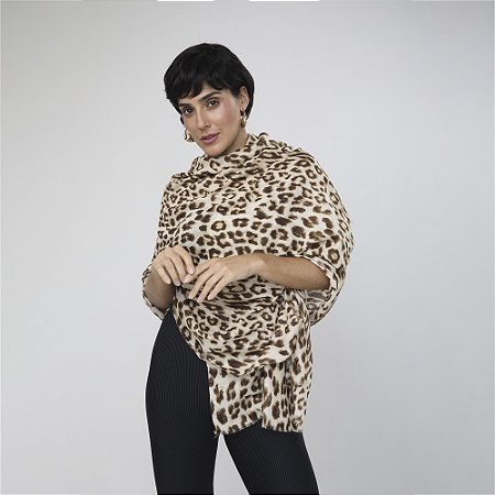 Echarpe Poliéster Animal Print