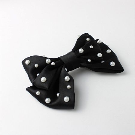 Prendedor Tecido Laço Pérola