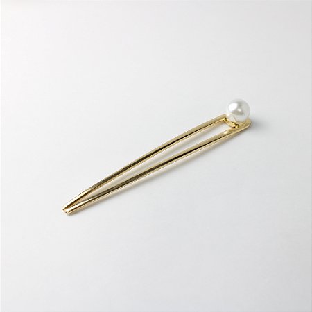Prendedor Metal Palito com Pérola