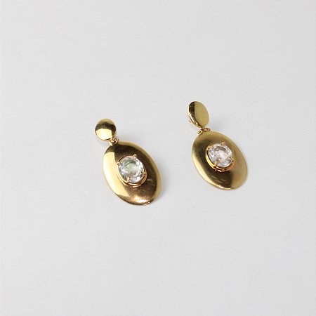 Brinco Folheado Cristal