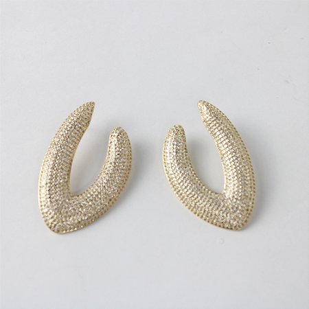 Brinco Metal com Zircônia Cristal