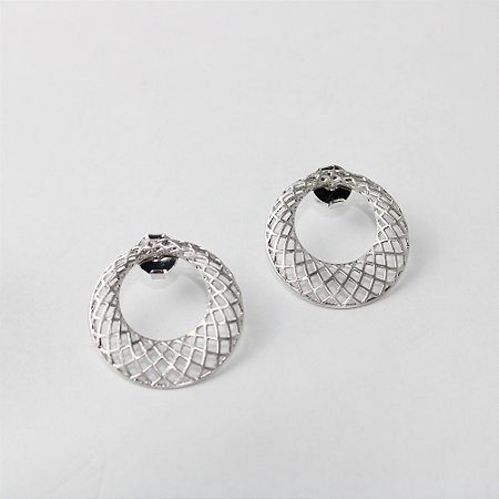 Brinco Folheado Vazado Redondo